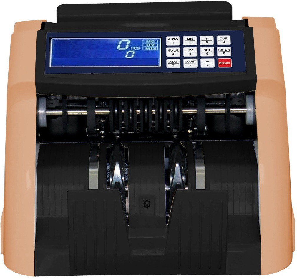 Drop2Kart Bank Grade Bill Counter - Counts All INR Notes, Big LCD Display with UV/MG Sensors, Fake-Note Alarm, LED External Display Note Counting Machine image 1