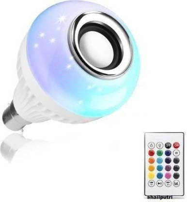 JPY Wireless Portable RGB Light Color Changing Bluetooth Bulb Speaker for Home & Party Hall Decoration Compatible with All Devices Smart Bulb