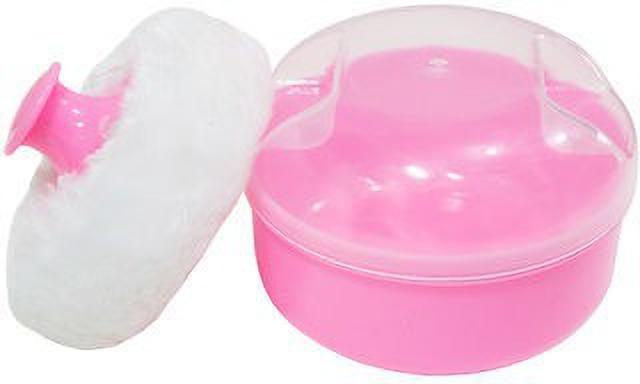 Baby Powder Puff with Box, Soft Face Body Cosmetic Powder Puff Sponge with Case, Pack of 1 (Pink)