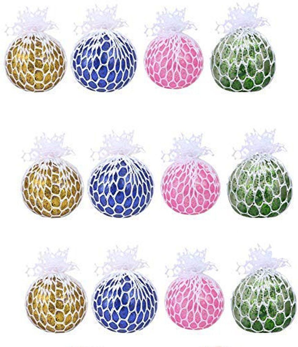12pcs Hand wrist toy ball Grape Stress Relief Squeeze ball Handball