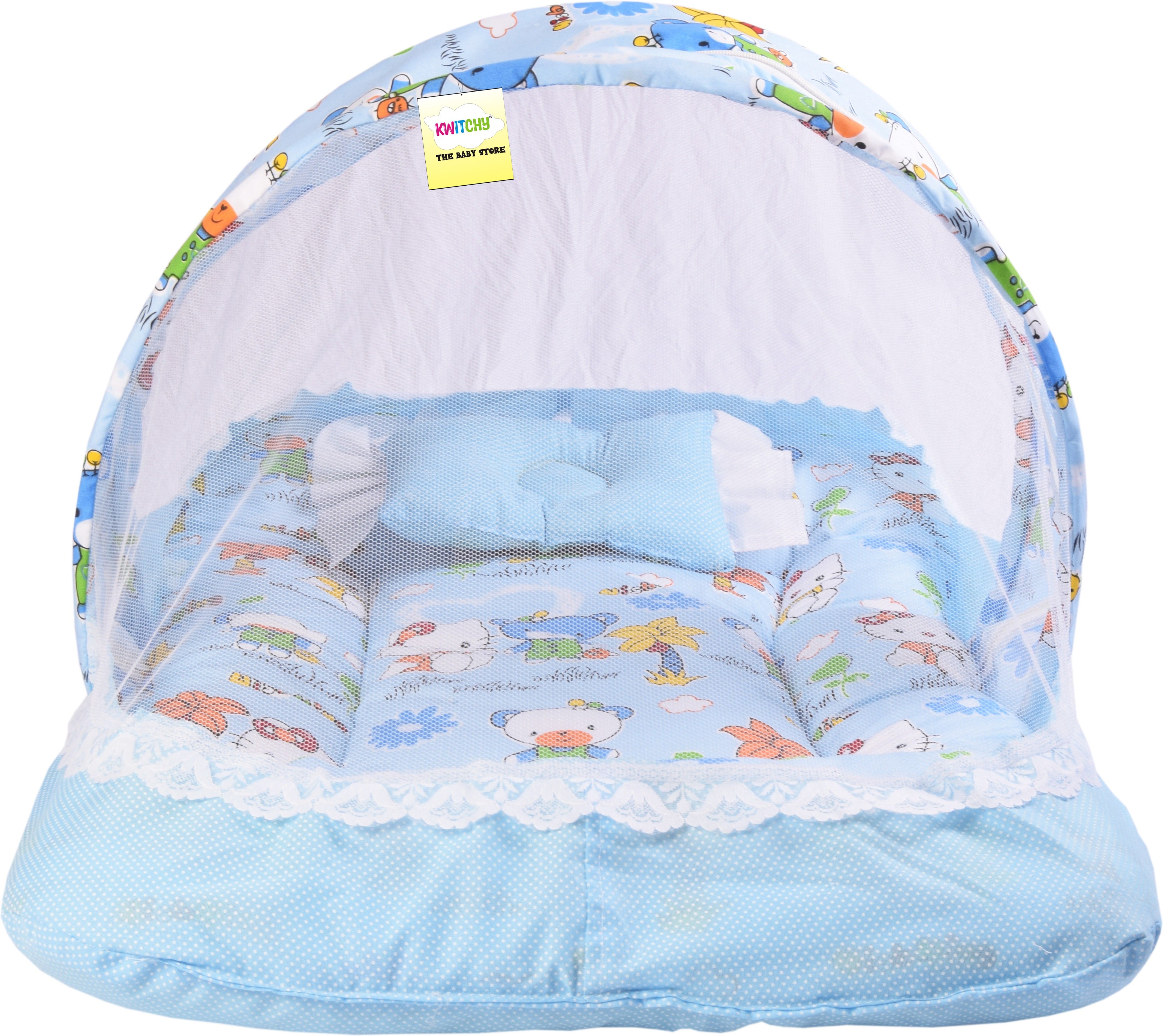 kwitchy New Born Baby Mosquito Net Bed with Cushioned Pillow-picture-16
