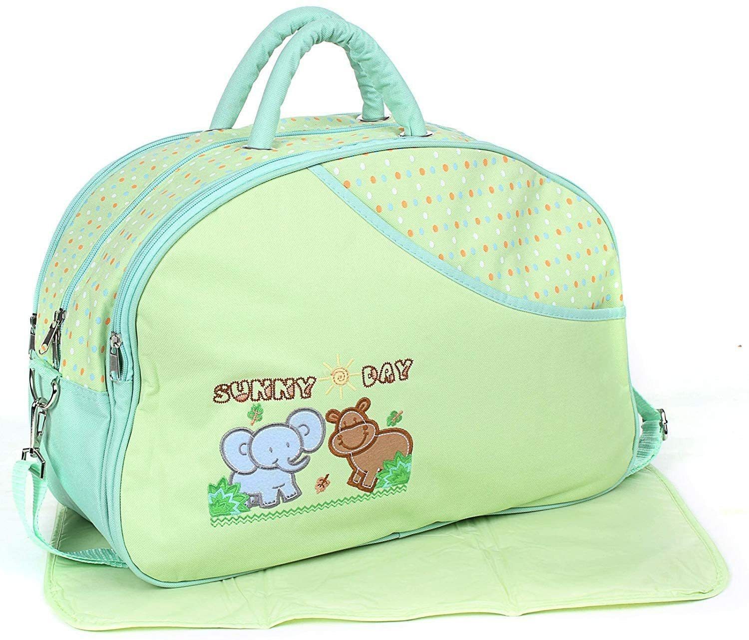 Waterproof Baby Diaper Bag Multipurpose, Mothers Maternity Bags for Travel with Diaper Holder Changing Multi Compartment for Baby Care and Maternity Handbag (Green) Backpack Diaper Bag-image-34