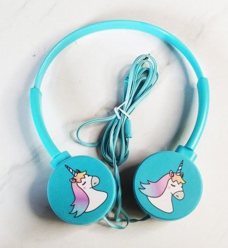 YAAH CREATION unicorn Pattern 3.5mm Wired Headphone Music Headset for GirlRANDOM COLOUR Smart Headphones-image-9