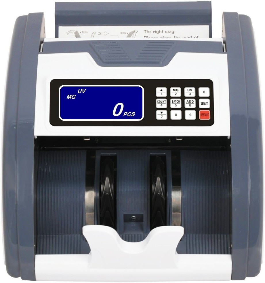 Drop2Kart Cash Counter - Bank Grade, UV/MG/MT CMOS Sensors, RGB LCD Display, Multiple Operation Modes, LED External Display Note Counting Machine image 1