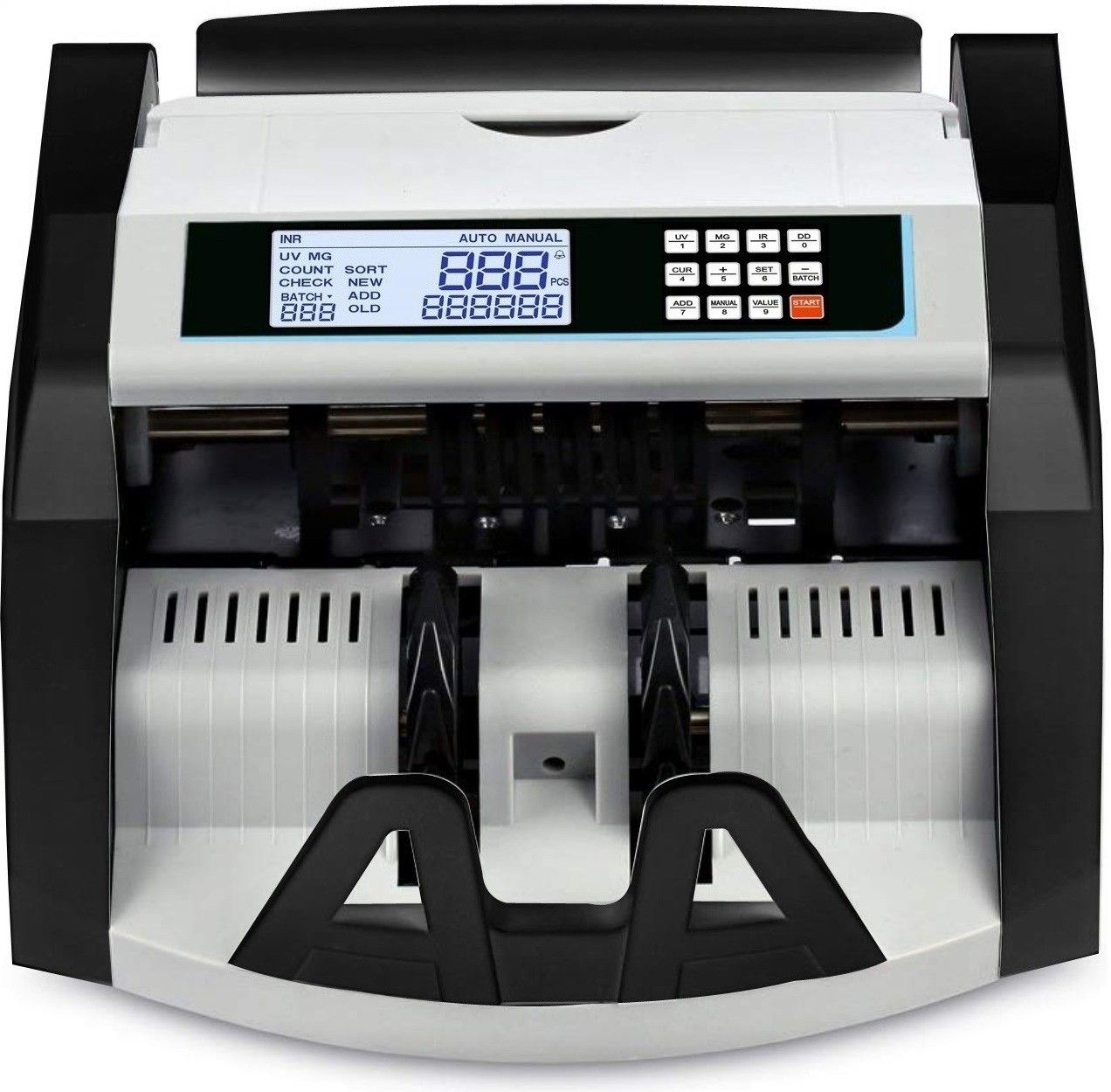 Drop2Kart Automatic Cash Counter - Updated for All INR, Multi Counterfeit Detection (UV/MG/MT/IR), LCD+LED Display, Dual Heavy-Duty Motor Note Counting Machine-picture-41