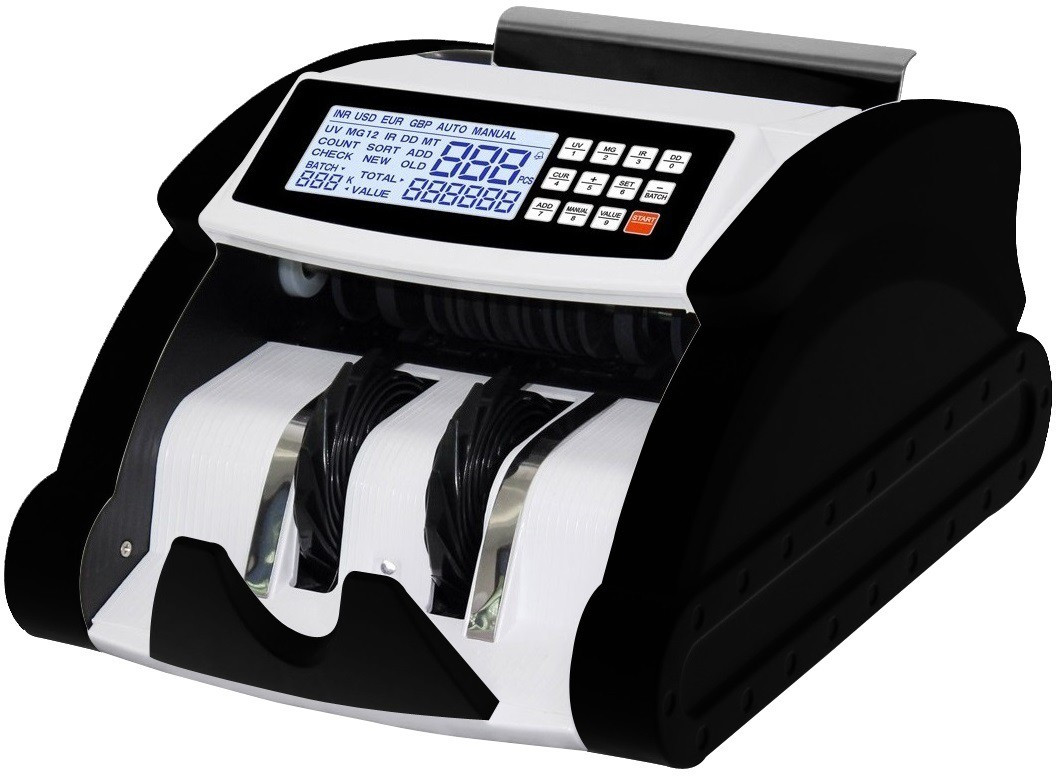 Drop2Kart Bill Counter - Counts All Indian Currency, UV/MG/MT/IR FakeNote Detection, User-Friendly, Heavy-Duty Motor, LCD+LED Display Note Counting Machine image 1