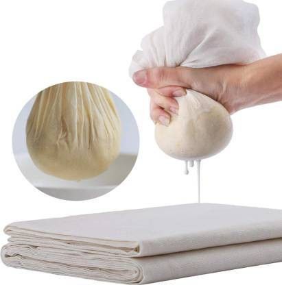 Muslin Cloth for Straining Unbleached Cotton, Natural Ultra Fine Cheese Cloths for Straining Reusable, Making Cheese, Baking, Hallowmas Decoration (1 M*32Inch) (White) Sieve