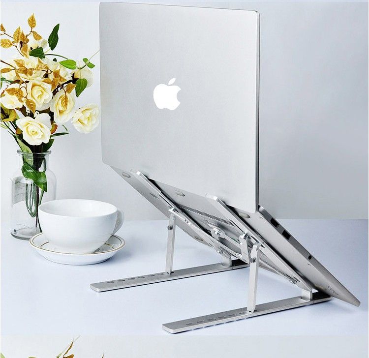 imad foldable laptop stand aluminum ergonomic vertical portable desktop adjustable laptop holder stan Laptop Stand-image-7