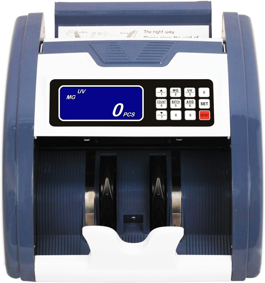 Drop2Kart Bill Counter - Counts All INR Currency, RGB LCD Display, HeavyDuty Motor, UV/MG/MT Fake-Note Detection, After Sales Service Support Note Counting Machine image 1