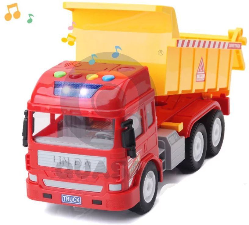 quasar Pull Back Vehicles Dumper Truck light and sound toys for kids-picture-4