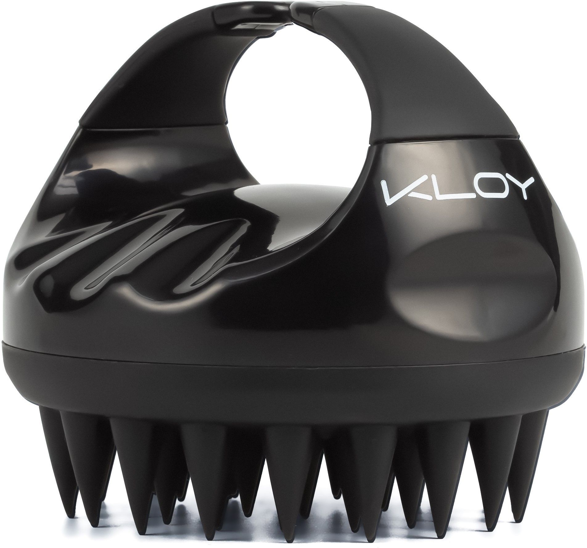 Hair Scalp Massager Exfoliator Shampoo Brush with Soft Silicone Bristles Anti Dandruff- Black-image-27