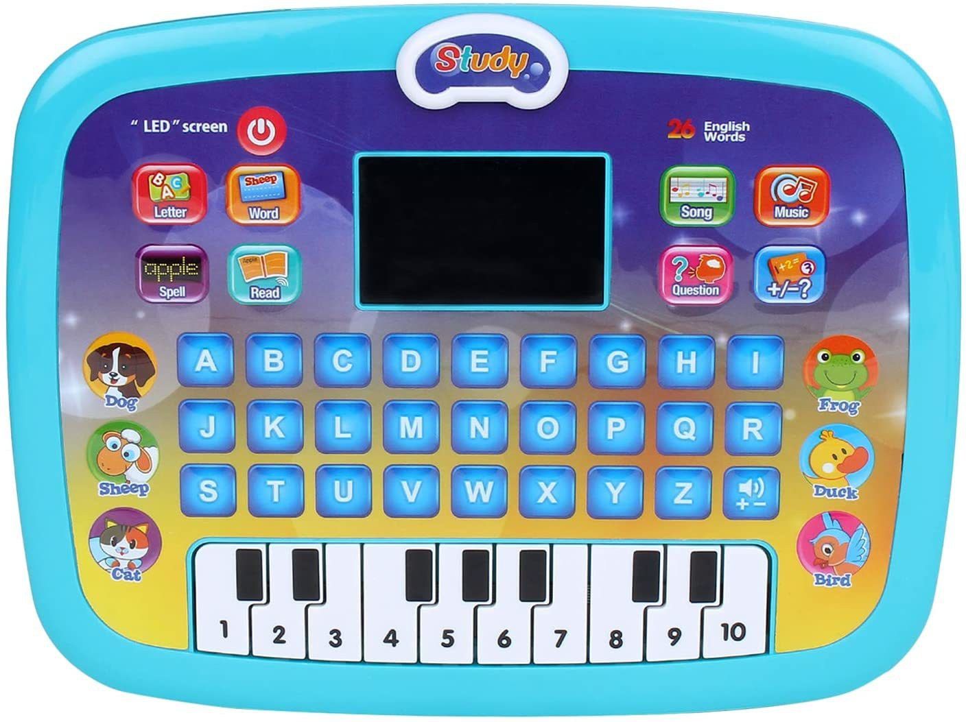 X2020 Educational Computer Piano Display Led Screen, With Music And Buttons , Educational Toy Laptop Learner With Screen For Kids Baby'S Boys And Girls-image-41