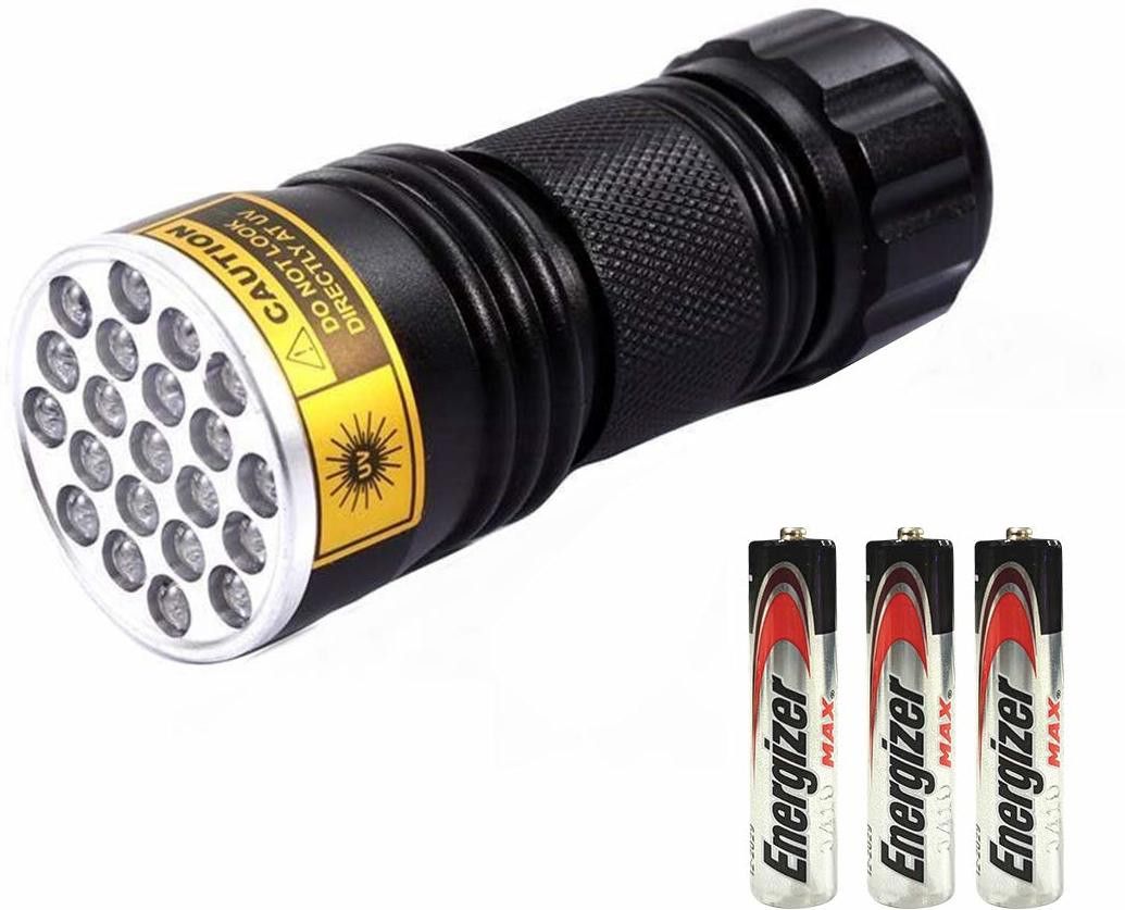 amicivision 21 LED UV Torch Light 395-400nm Flashlight with 3 AAA Battery Torch-picture-13