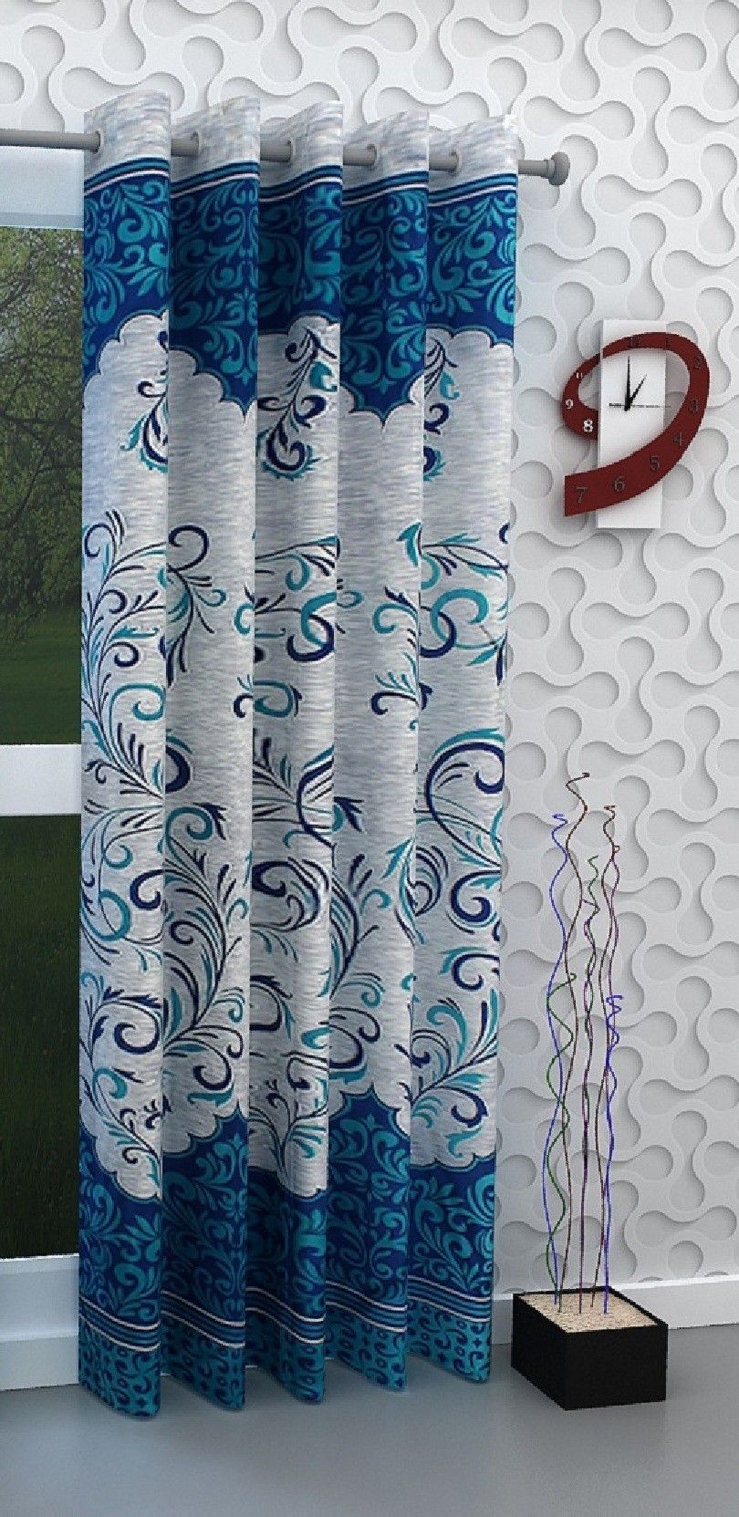 flipkart smartbuy 210 cm (7 ft) Polyester Semi Transparent Door Curtain Single Curtain-picture-18