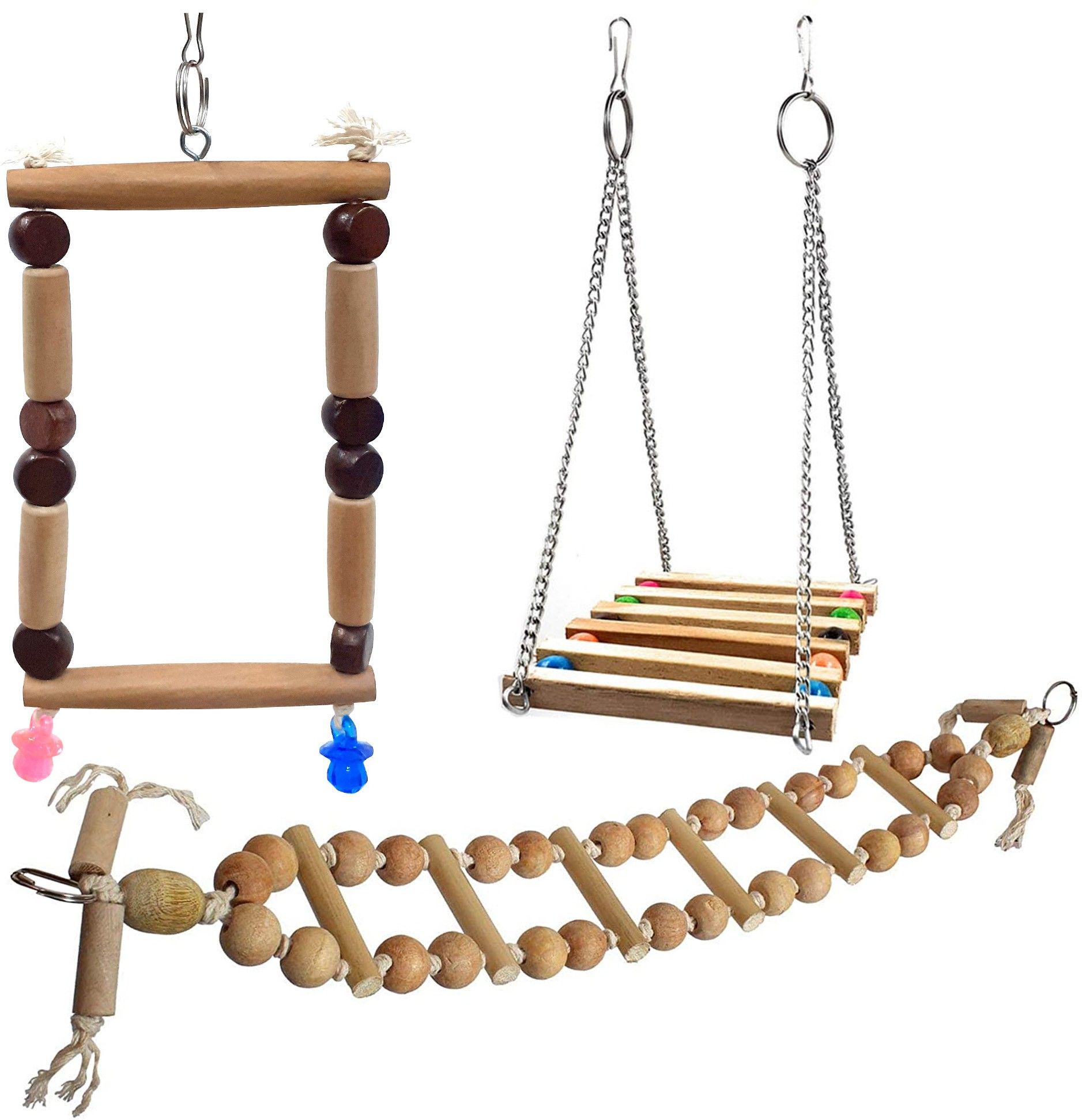 jainsons pet products Wooden, Cotton Chew Toy, Perch For Bird-picture-32