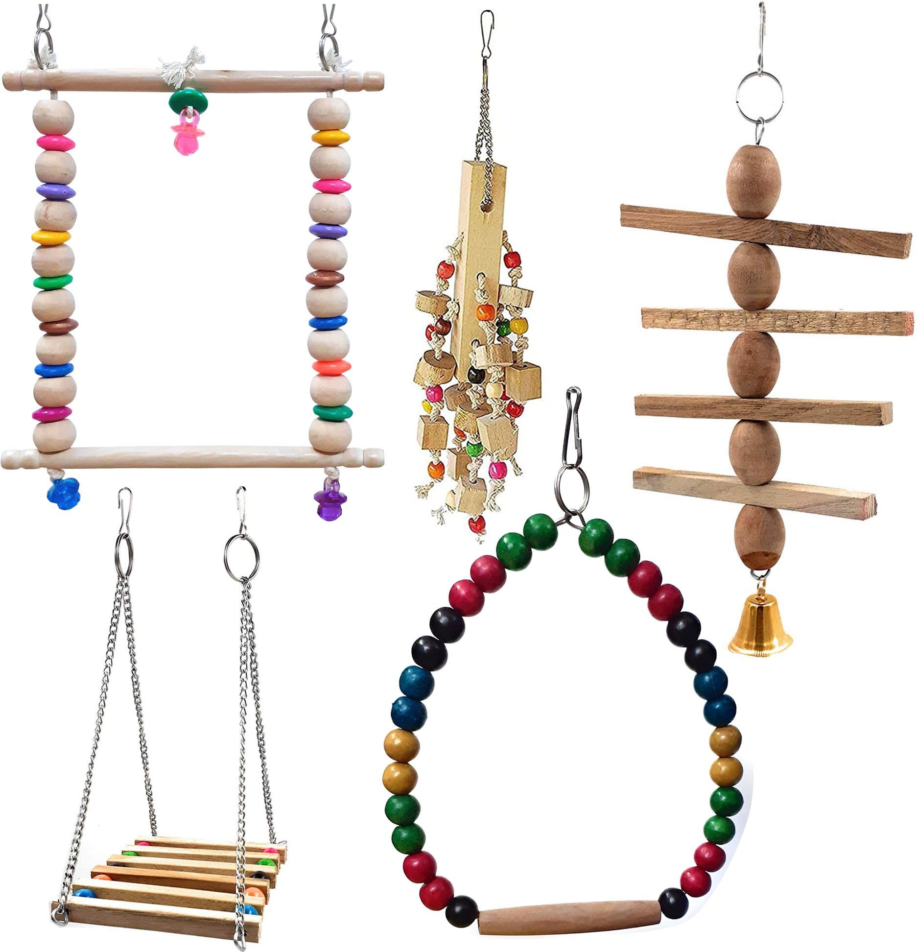 jainsons pet products Wooden, Plastic, Cotton Chew Toy, Fetch Toy, Perch, Stick For Bird-picture-19