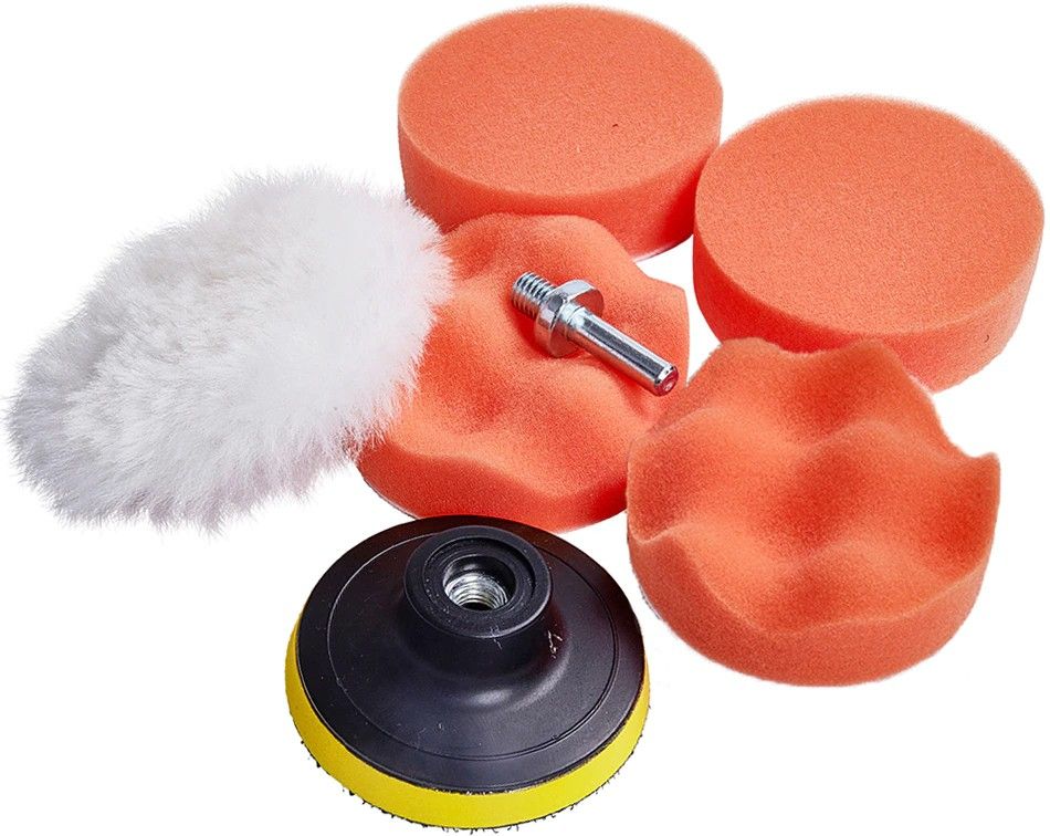 7pcs Car Polishing Pad Kit 3 inch For Car polish Tool Buffer Pad Set Waxing Buffing Pad Drill Set Vehicle Polisher-image-26