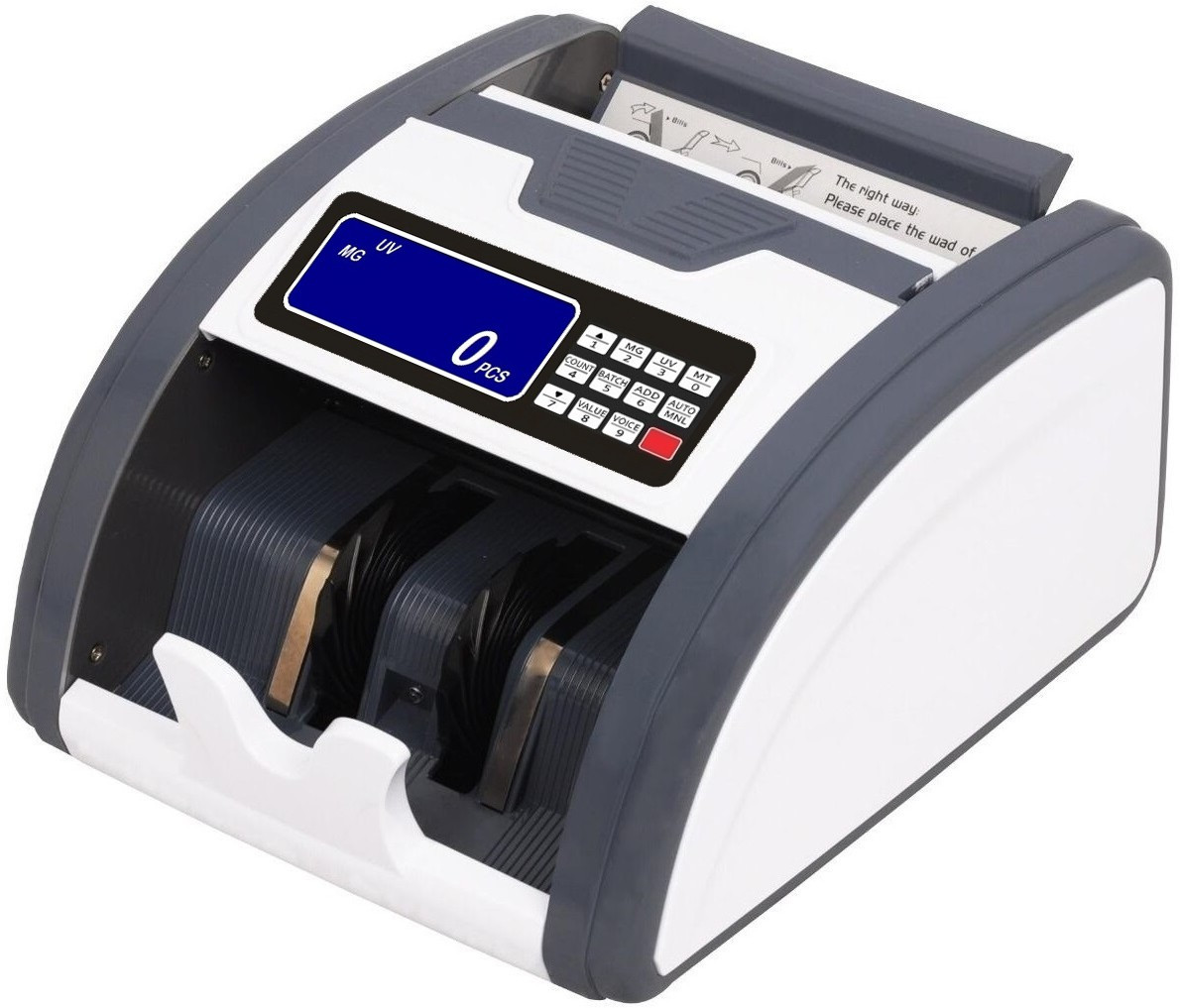 Drop2Kart Bill Counter - Automatic Counting, Supports All INR Currency, TFT LCD Display, UV/MG/MT Fake-Note Detection, Multiple Operation Modes Note Counting Machine image 1