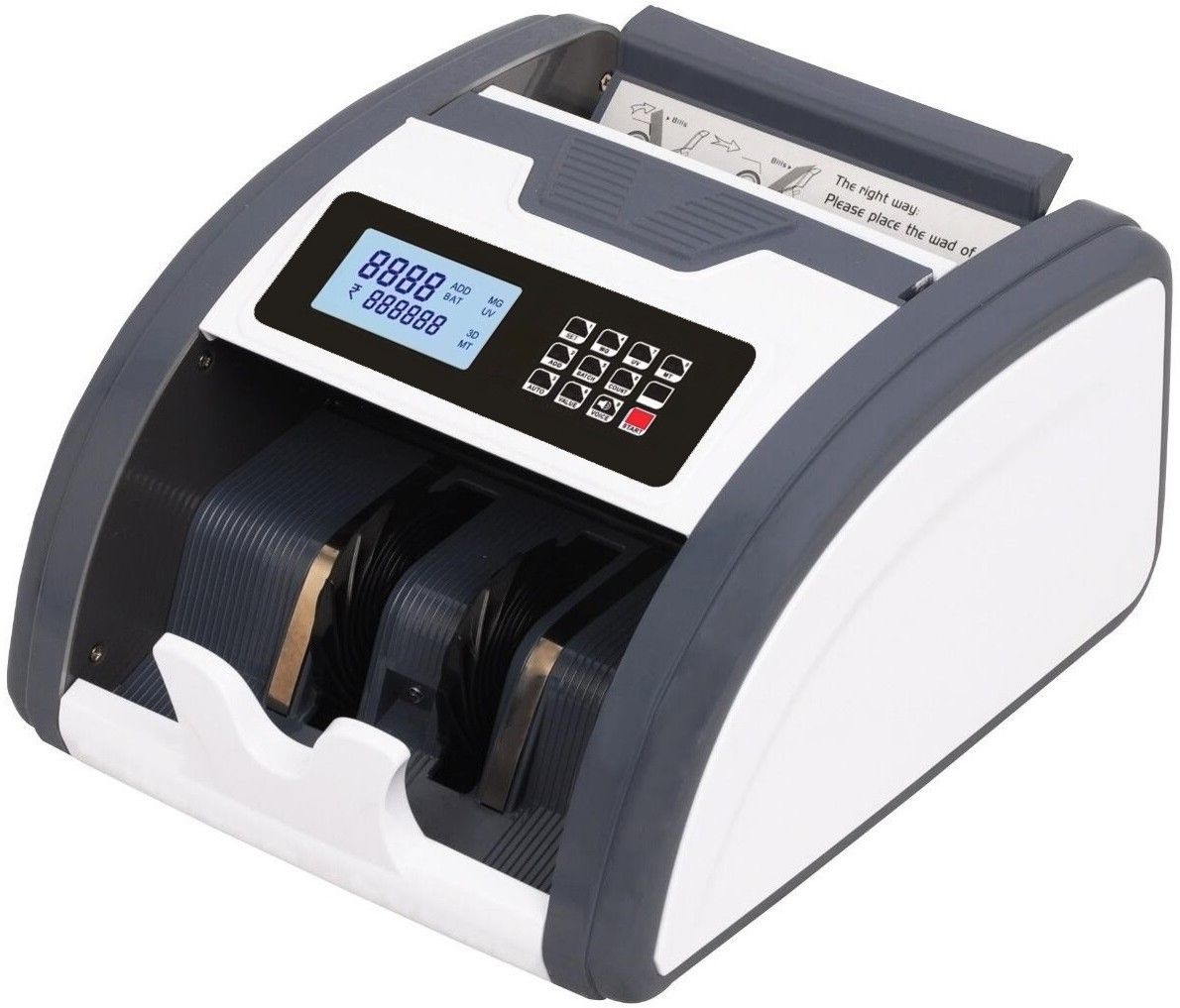 Drop2Kart Automatic Money Counter - Supports All INR Bills, UV/MG/MT Sensors, Multiple Operation Modes, Fake-Note Alarm, Dual Display - LCD+LED Note Counting Machine-image-29