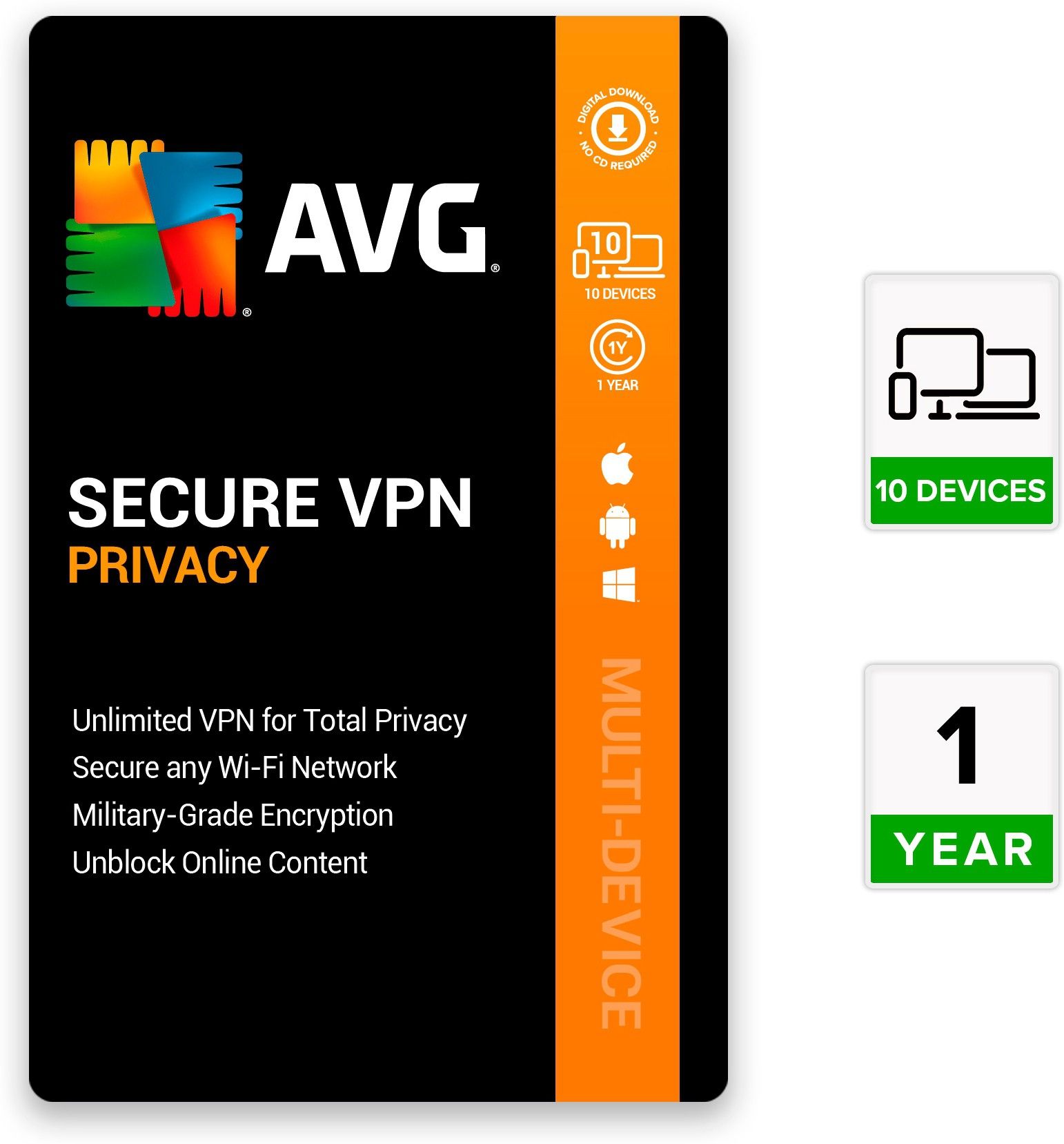 AVG VPN Security 10 Devices PC (PC, Mac, Android) 1 Year VPN Security (Email Delivery - No CD)-picture-17