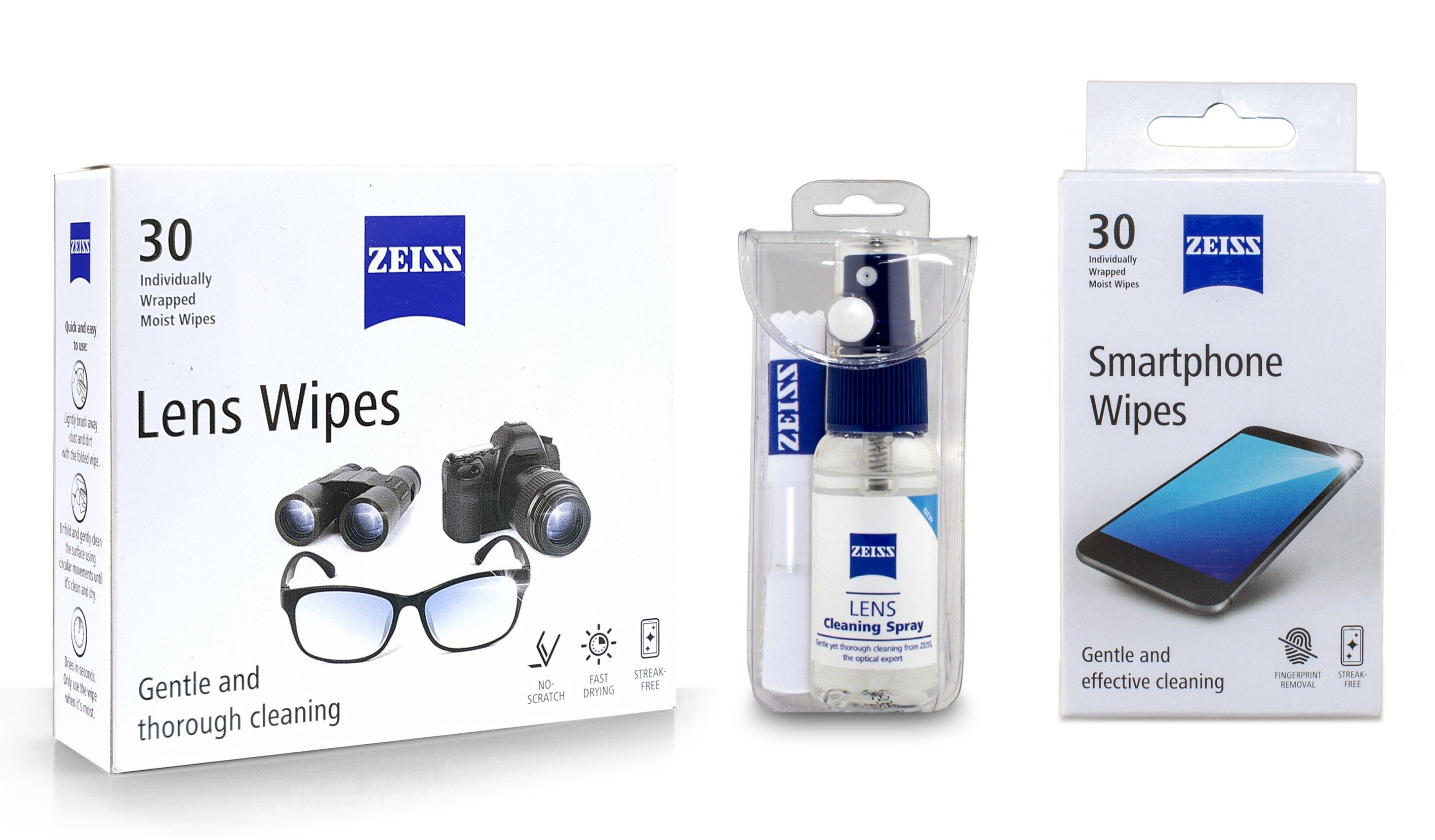 ZEISS Lens Cleaner & Pre-Moistened Smartphone & Lens Cleaning Wipes for Spectacles Glasses Camera Laptops Cell phones with Microfiber Cloth-(60-Wipes / 1-Bottle-30ml) Lens Cleaner-image-47