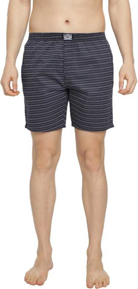 Side Pockets, Tag Free Comfort & Smartskin Technology Style# 023 Woven Cotton Printed Men Boxer
