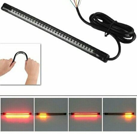 Motorcycle Flexible Bendable LED Strip Tail Light Turn Signal Brake Indicator Car Fancy Lights-image-32