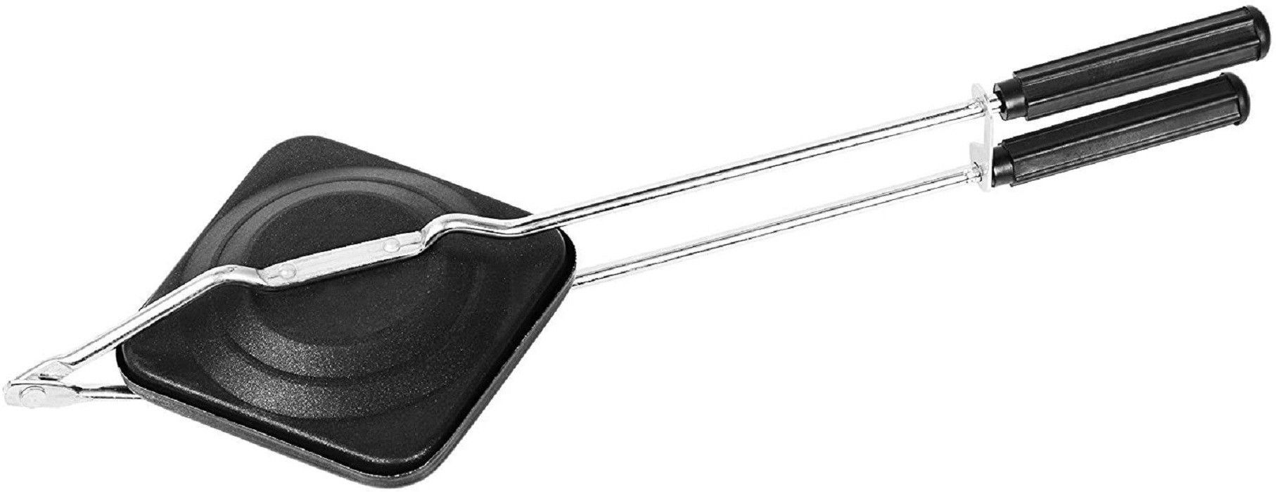 SAND-MAKR_1 Non-Stick Aluminium Mini Gas Toaster | Bread Grill Sandwich/Burger/Samosa Maker Toast ,Type Of Snack Which Are Taken To Work, School, And Picnics. Elaborate or Simple, Stuffed or Layered, We Love Sandwiches! They're Easy to Make, Easy to Eat and Always Filling.(Black, Silver) Toast-image-1