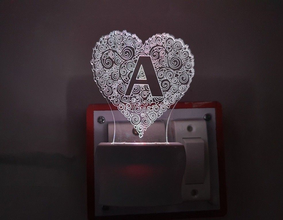 3D Illusion LED Light Night Lights for 7 Colors Led Changing Lighting Bedroom Decoration Decorative Lighting Gifts for Boys Girls Kids Baby Friends ALPHABET A Night Lamp ( 5 cm, Multicolor ) Night Lamp-image-47