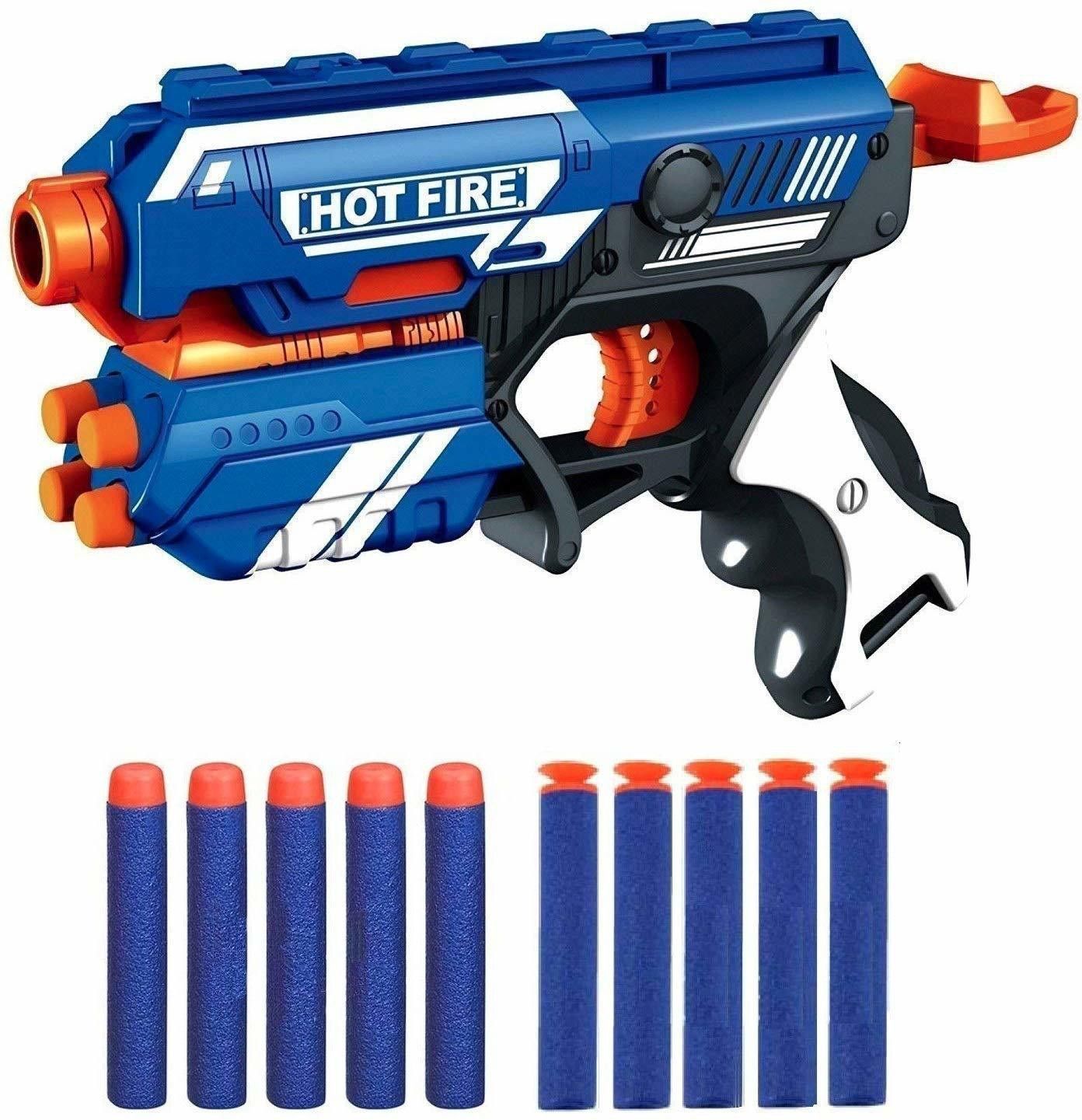 k a enterprises Blaze Storm Manual Soft Bullet Gun Toy with 10 Safe Soft Foam Bullets, Fun Target Shooting Battle Fight Game for Kids Guns & Darts-picture-24
