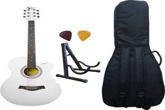 40C Maven Series Spruce Wood White Glossy Acoustic Guitar With Bag and Picks Acoustic Guitar Spruce Rosewood Right Hand Orientation with stand Acoustic Guitar Spruce Rosewood Right Hand Orientation-image-32
