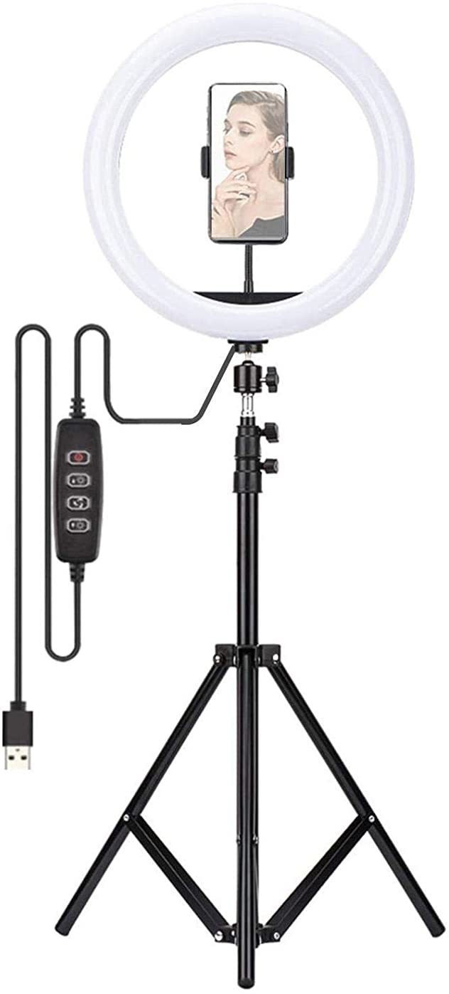 Setster Foldable Tripod with Remote, Dimmable 3-Modes LED Ring Light Ring Flash image 1