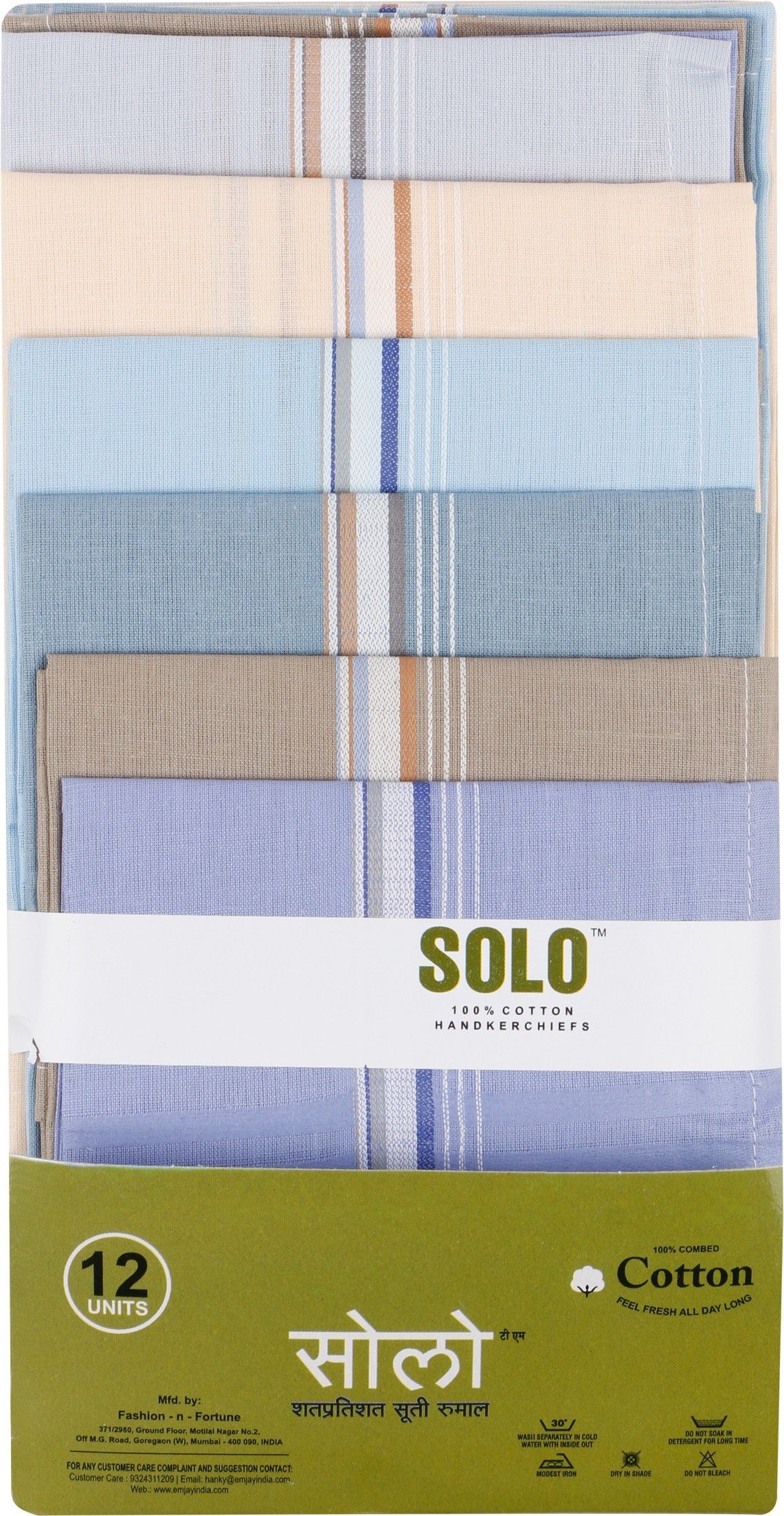 Solo LIGHT COLOR MENS COTTON ["Multicolor"] Handkerchief-image-36