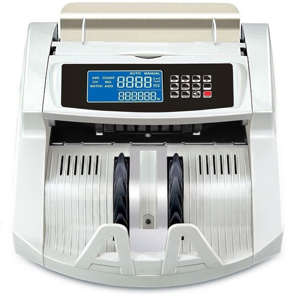 Drop2Kart Automatic Heavy-Duty Money Counter - Supports All INR, UV/MG FakeNote Detection, Multiple Operation Modes, LED External Display Note Counting Machine image 1