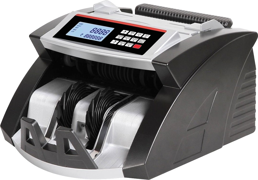 Drop2Kart Money Counter - Automatic AccuCount with LCD Display, Counts All INR, UV/MG/MT/IR Sensors, FakeNote Alarm, After-Sales Service Support Note Counting Machine image 1