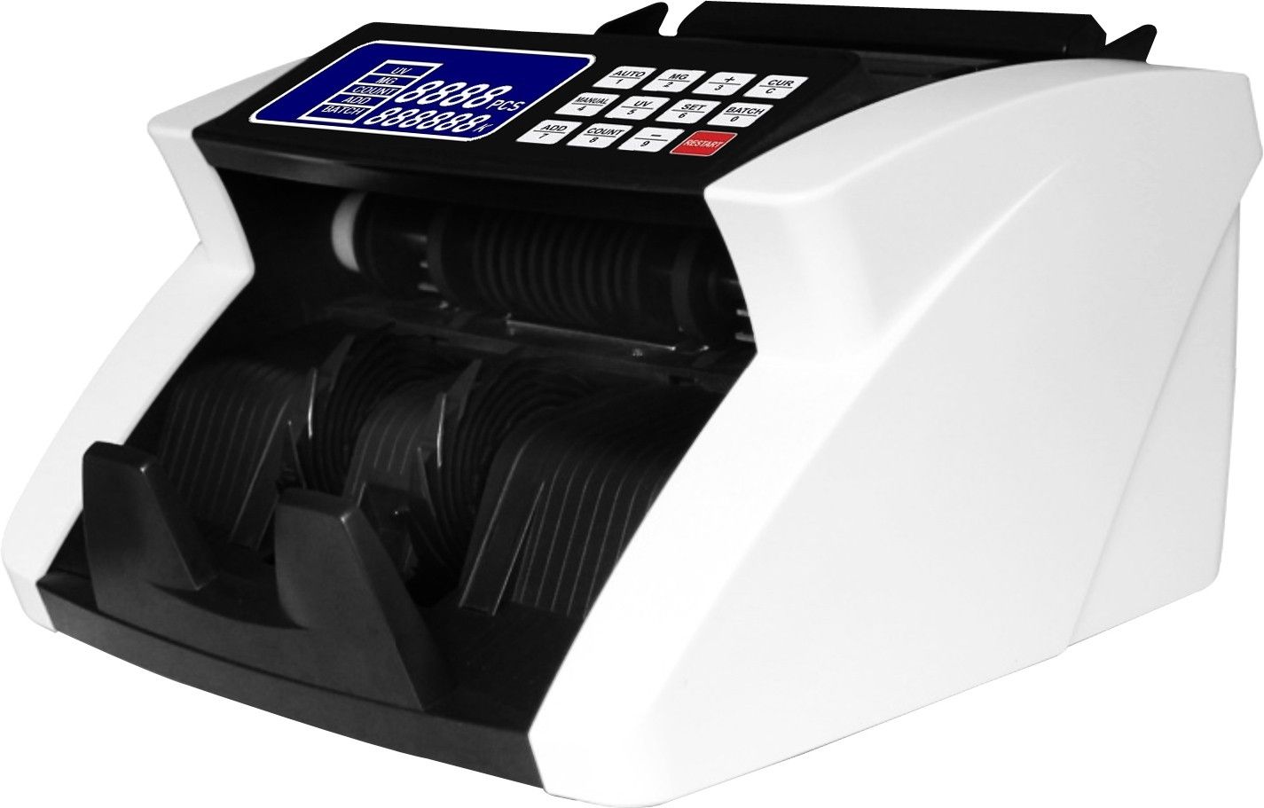 Drop2Kart Automatic Bill Counter - HeavyDuty Motor, UV/MG FakeNote Detection, Fast Counts All Indian Currency with LED External Display Note Counting Machine-image-41
