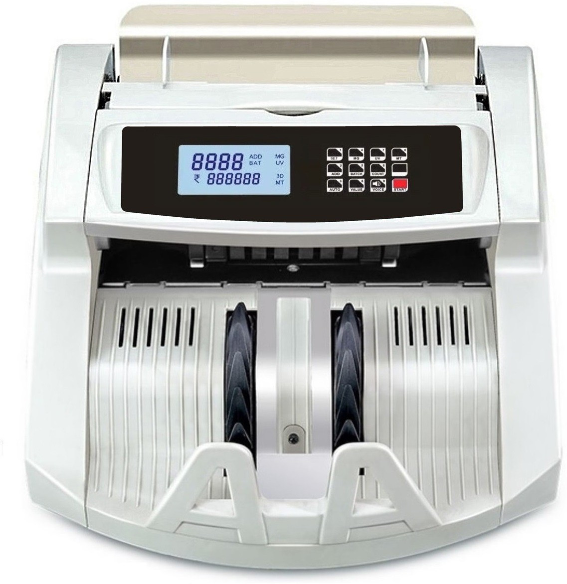 Drop2Kart Bill Counter for All INR Currency - Bank Grade, UV/MG Image Sensors, RGB LCD Display, FakeNote Alarm, After Sales Service Support Note Counting Machine image 1