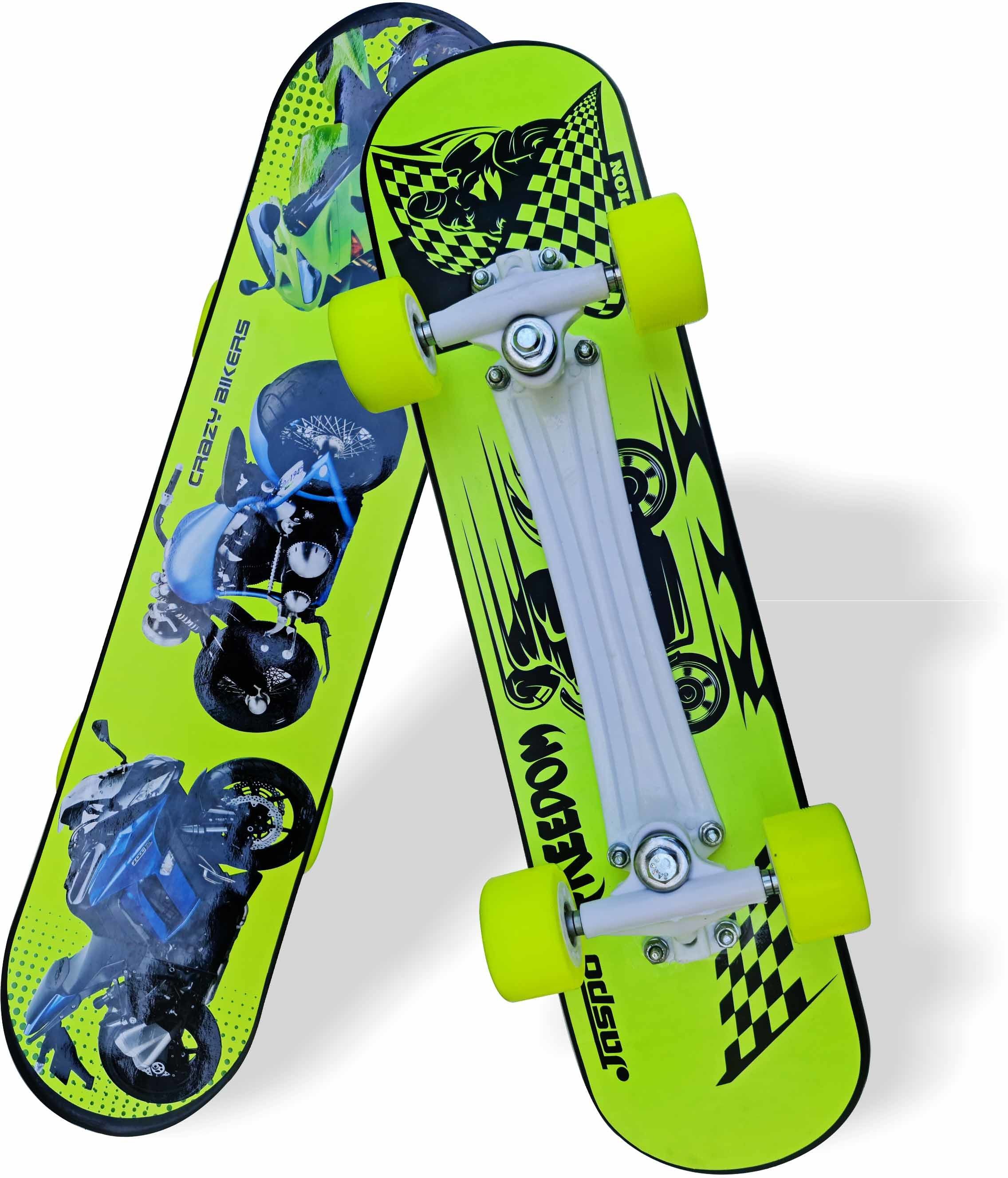 Turbo Inches Fiber Beginner Skateboard for 8 yrs & Above (Crazy Bikers) 6.6 inch x 27.6 inch Skateboard-image-12