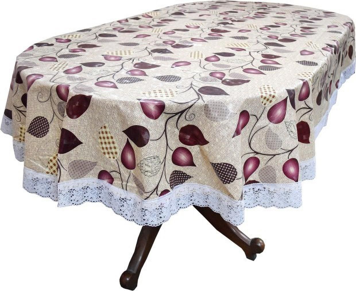 win world PVC 4 Seater Floral Table Cover-picture-10