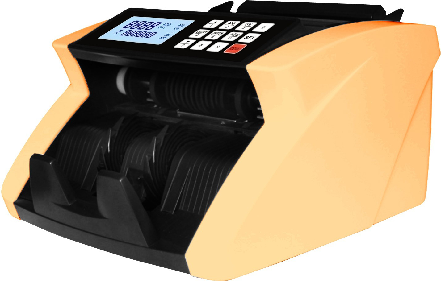 Drop2Kart Bill Counter with UV/MG Image Sensors, Multiple Operation Modes, Dual Display - LCD+LED, FakeNote Alarm, After Sales Service Support Note Counting Machine image 1