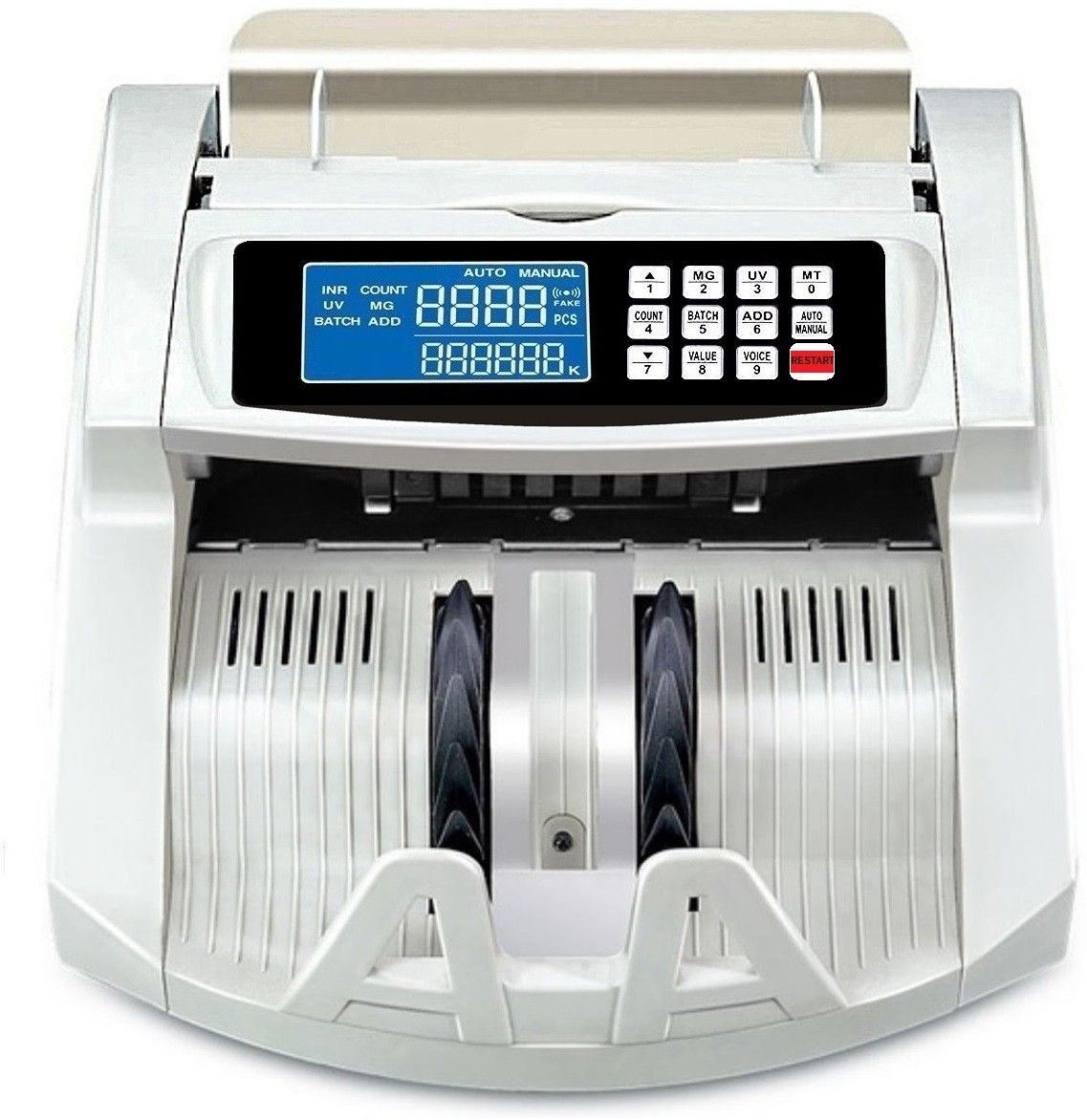 Drop2Kart Bill Counter - Counts All INR Currency, RGB LCD Display, HeavyDuty Motor, UV/MG FakeNote Detection, After Sales Service Support Note Counting Machine-image-44