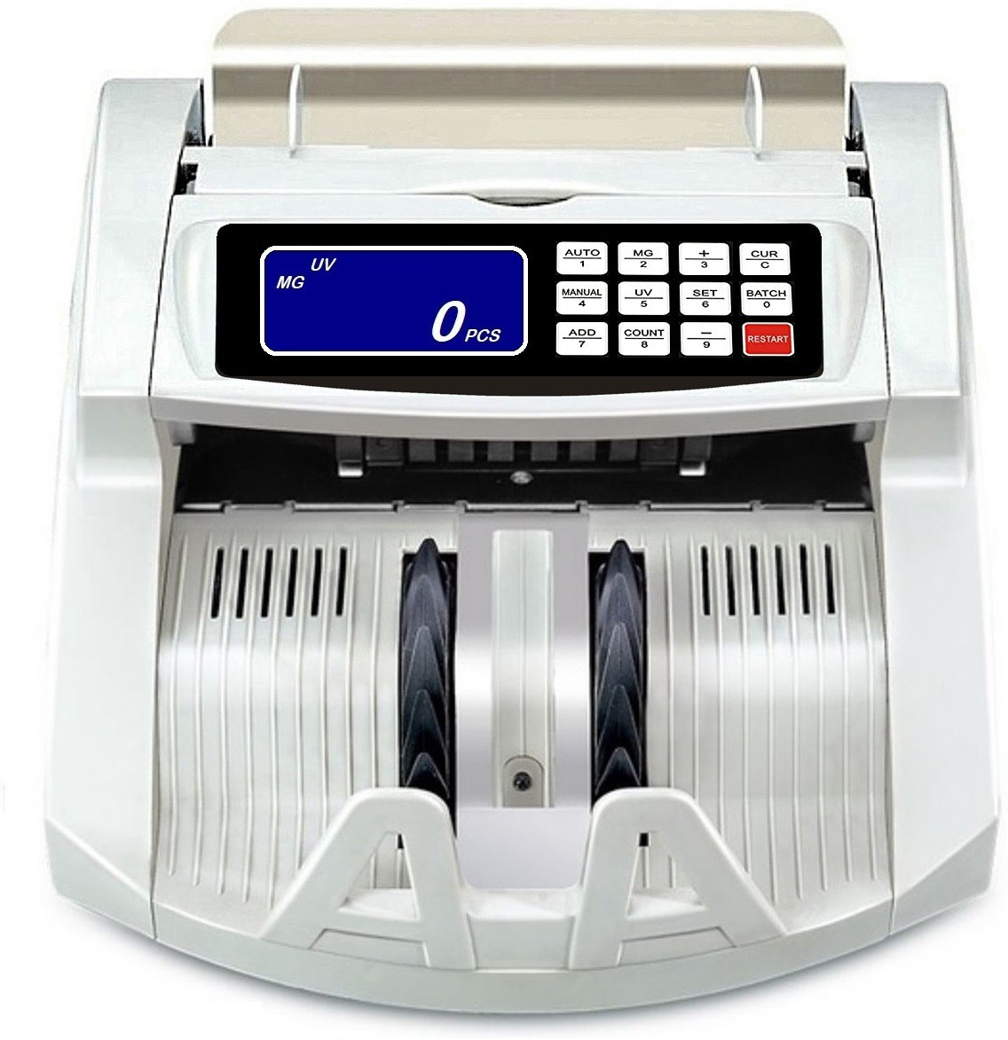Drop2Kart Bill Counter - Big TFT LCD Display, UV/MG Image Sensors, Multiple Operation Modes, FakeNote Alarm, After Sales Service Support Note Counting Machine image 1