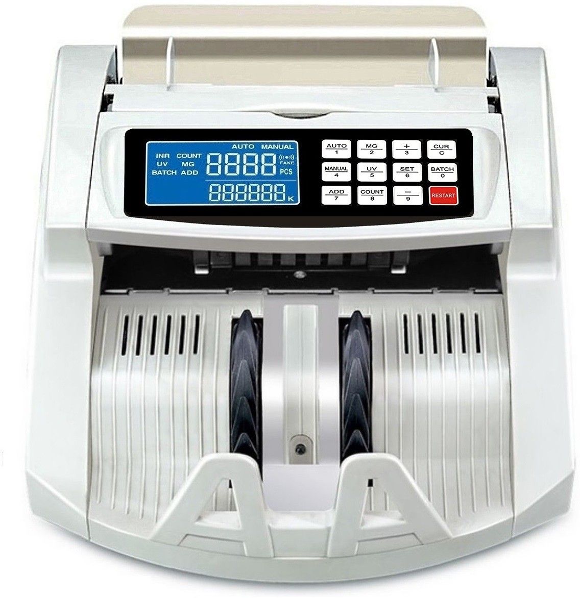 Drop2Kart Bill Counter - UV/MG CMOS Sensors, Counts All INR Notes, RGB LCD Display with HeavyDuty Motor, Multiple Operation Modes Note Counting Machine-picture-22