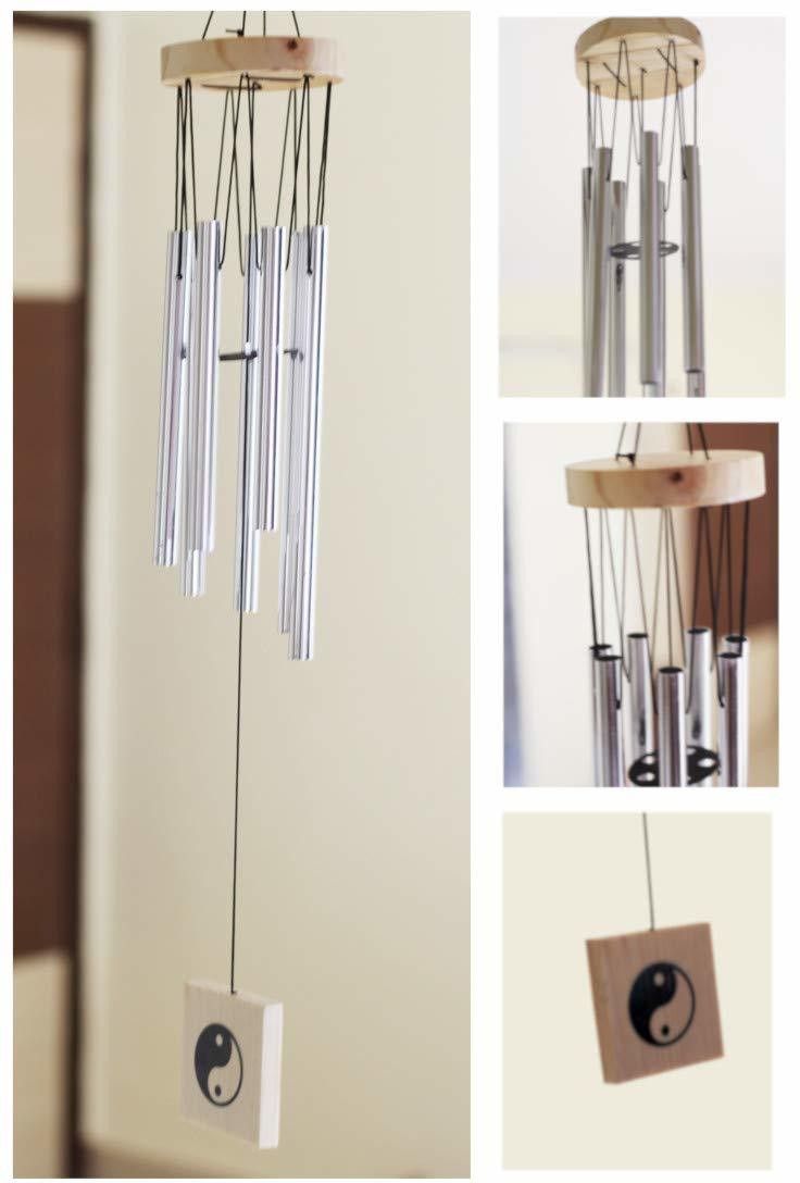 7 Pipe Silver for Home Decor Aluminium Windchime-image-17