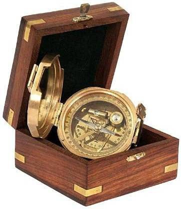 ascent india Brass Mini Brunton compass very cute and come with Wood box nautical gift Compass-picture-34