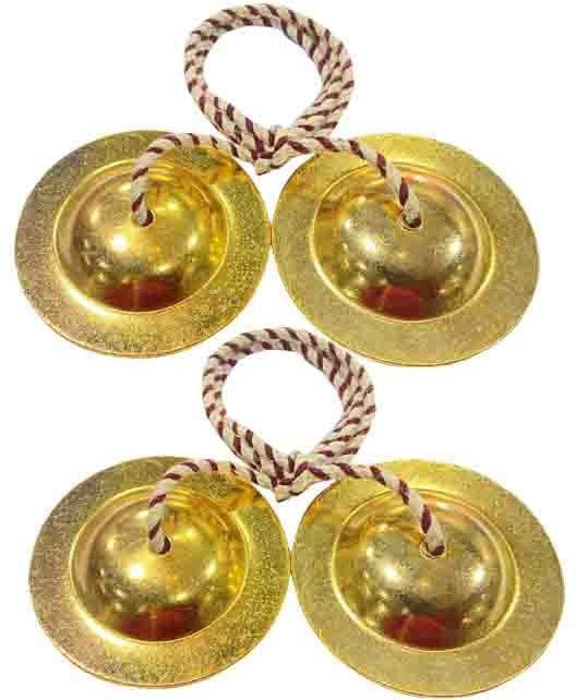 9.5 cm pack of 2 GOLDEN MANJIRA Kartal Instrument