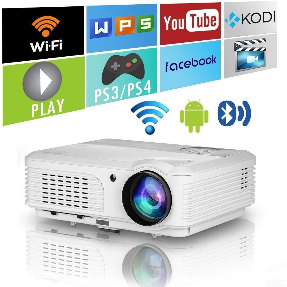 IBS ANDROID 6.0 YOUTUBE NETFLIX HD LED 3D Projector 5000 Lumens, HDMI USB VGA AV, 1280*720P (5000 lm) Portable Projector-image-12
