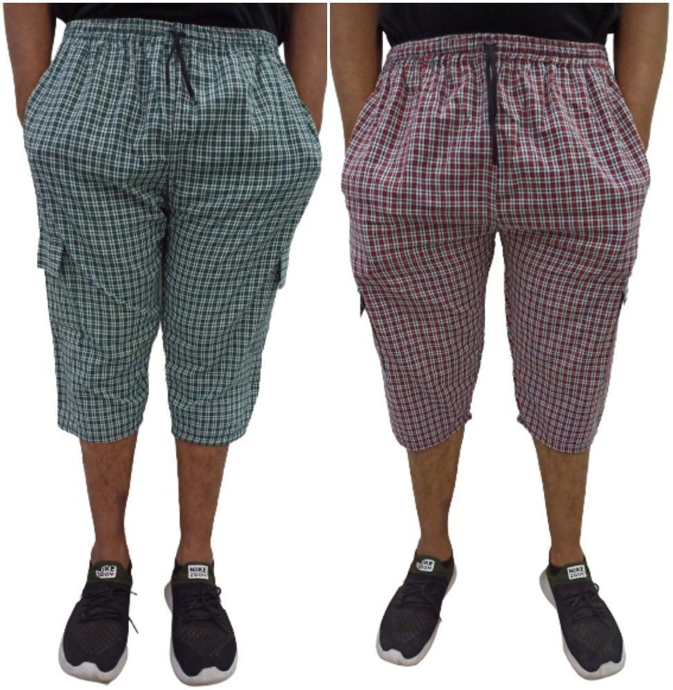 sd fashions Checkered Men Three Fourths-picture-13