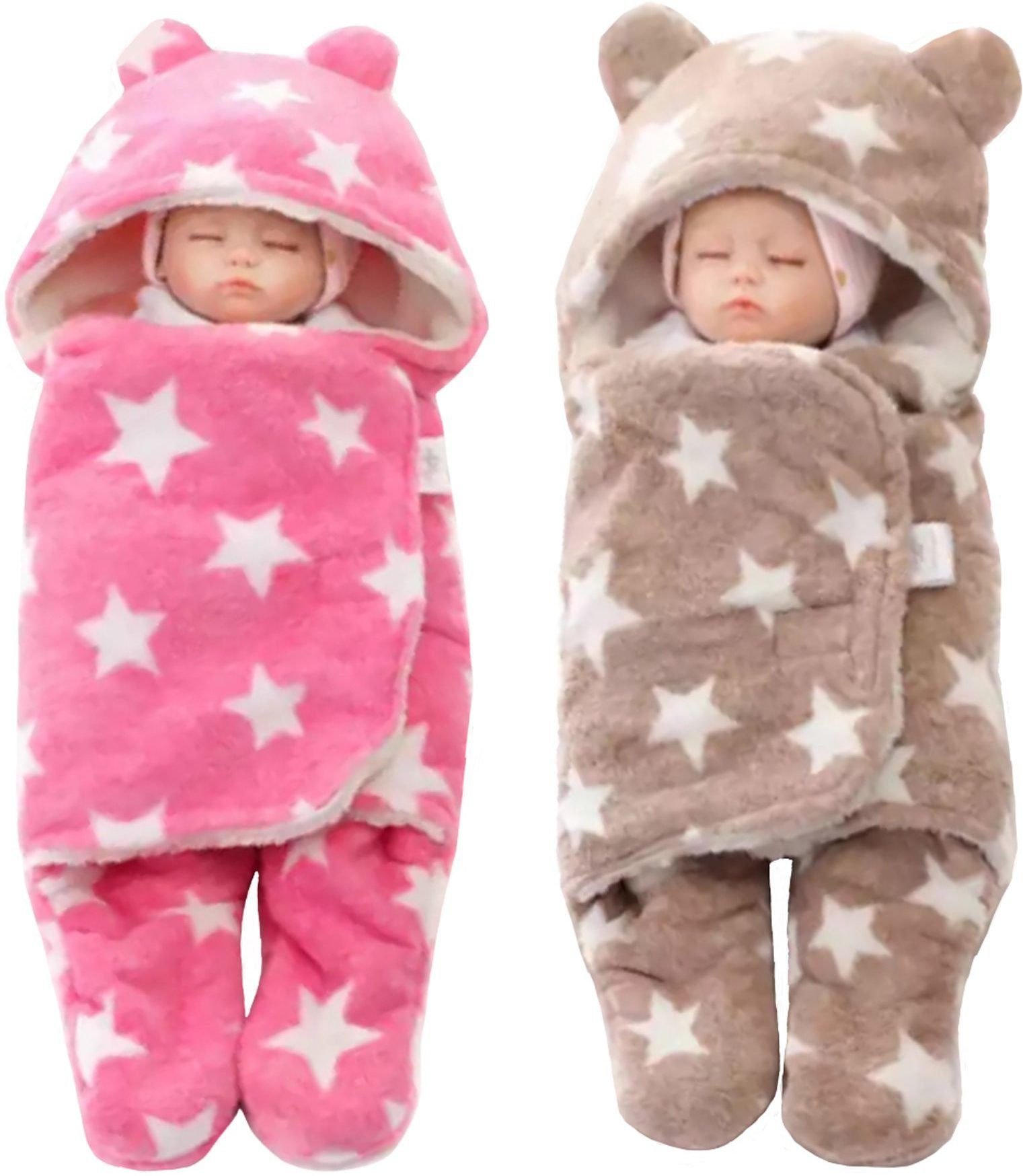 brandonn Printed Single Hooded Baby Blanket for Mild Winter-picture-31