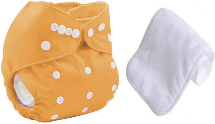 All In One Reusable Adjustable Washable Multicolour Diaper Nappy With Five Layer Insert /Liner For Baby New Born To 2 Year (1 Diaper+1 Insert)-image-21
